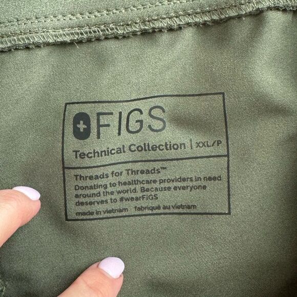 Figs Womens Zamora Jogger Scrub Pants‎ Olive Green Size XXL/P Nursing Medical - Picture 11 of 16